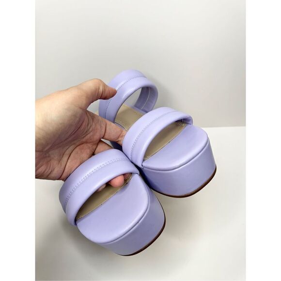 BP Raquelle Wedge Sandal Womens Size 8.5 in Purple Slip On Platform - Picture 7 of 9